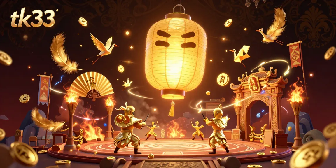 Experience thrilling casino action at tk33 with a vibrant festival atmosphere showcasing a golden lantern spirit.