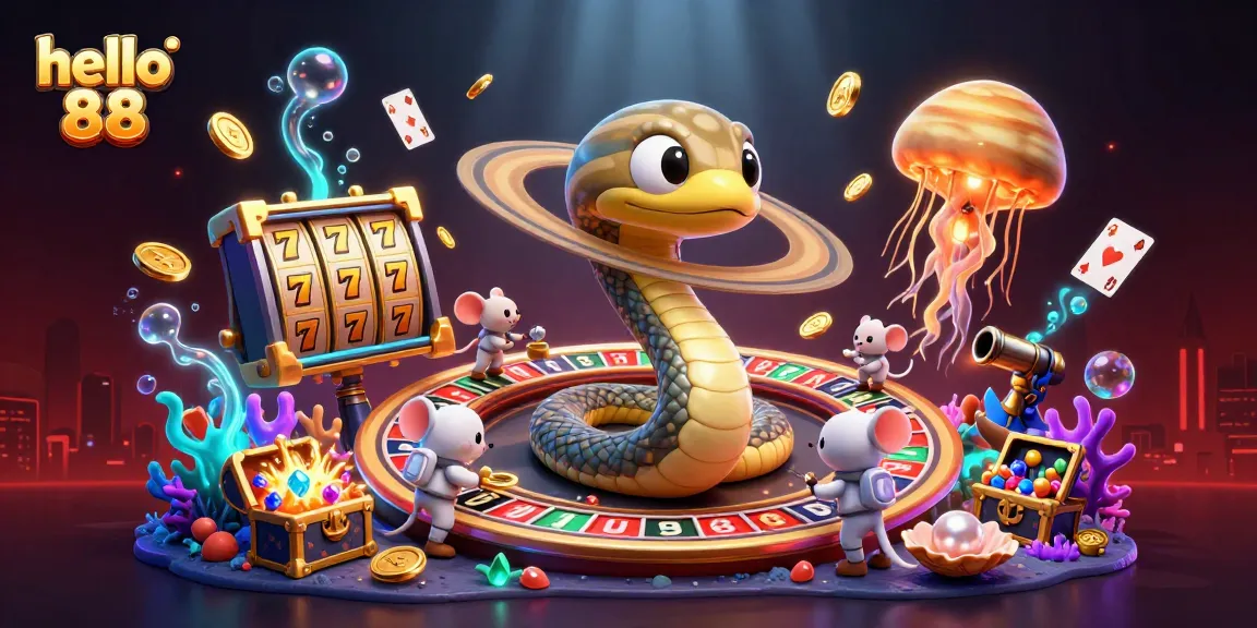 Engage with the exciting world of hello 88 as astronaut mice place bets around a cosmic roulette wheel.