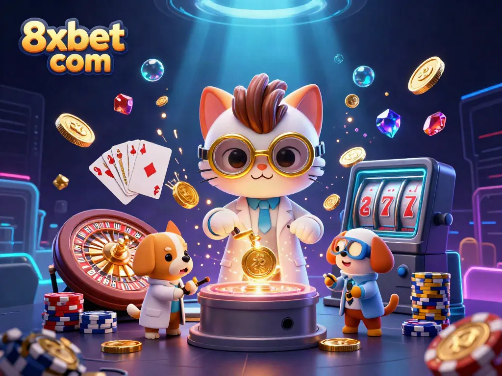 Engage with 8xbet com in an exhilarating casino adventure filled with sparks and vibrant gaming elements.