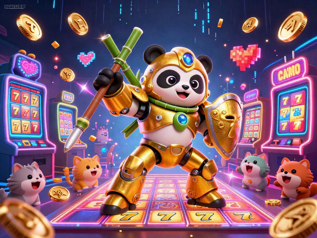 Experience thrilling gameplay with NOHU's vibrant casino atmosphere featuring animated characters and slot machines.