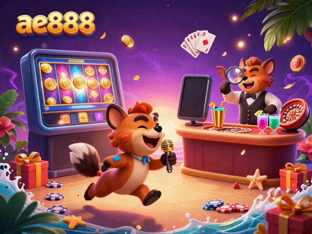 Engage in winning moments at ae888 with lively cartoon hyenas hosting a comedy casino experience.