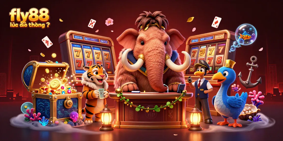 Engaging 3D representation showcasing the inquiry "fly88 lừa đảo không ?” in a vibrant casino environment.
