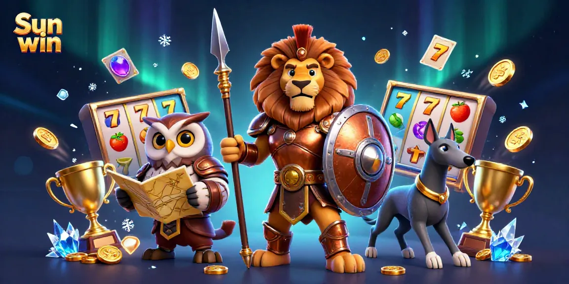 Experience thrilling gaming with Sun win featuring a heroic lion, owl strategist, and swift greyhound.
