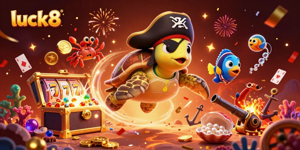 Win big at luck8 with a colorful scene of a treasure-filled underwater casino adventure.