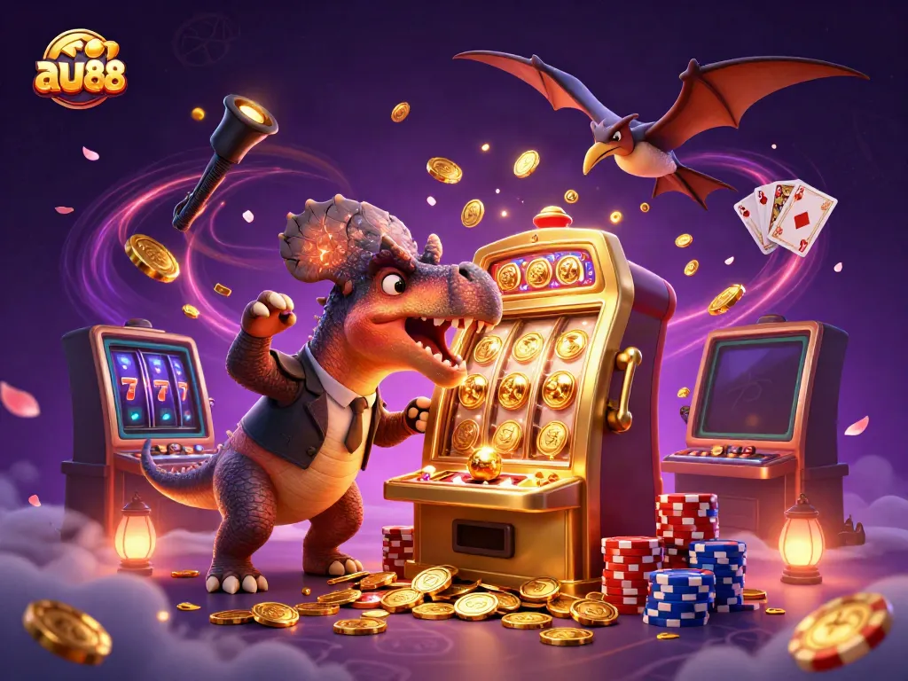 Catch golden winnings at au88 with exciting 3D casino action in an animated scene.