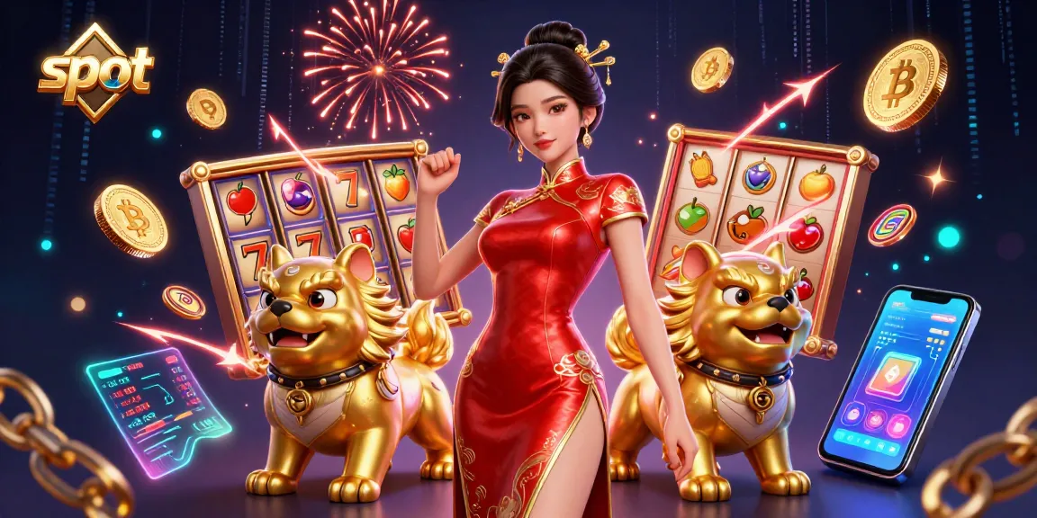 Engage with thrilling slot reels in this vibrant 3D casino illustration featuring dazzling characters and elements.