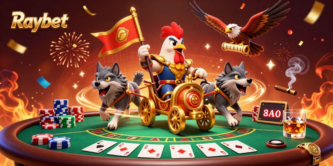 Engage with Raybet's thrilling gaming experience featuring dynamic characters and poker elements.