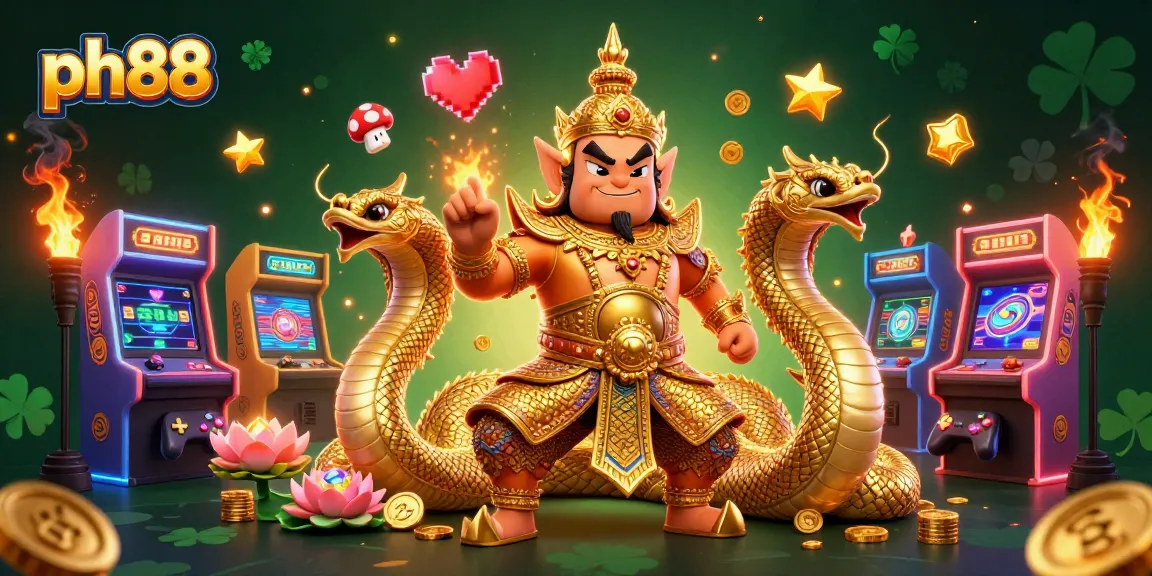 Experience thrilling gameplay at ph88 with vibrant arcade elements and unique casino characters.
