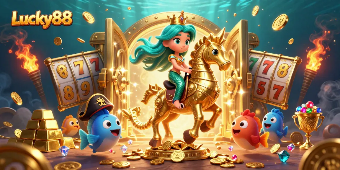 Win big with Lucky88 at this vibrant underwater casino adventure featuring treasures and jackpots.