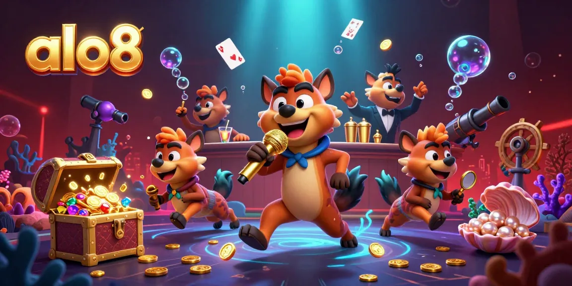 Experience the lively scenes at alo8, where hyenas bring laughter to the vibrant casino atmosphere.