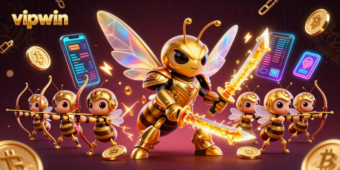 Engage with vipwin's exhilarating gaming experience amid vibrant crypto and casino elements.