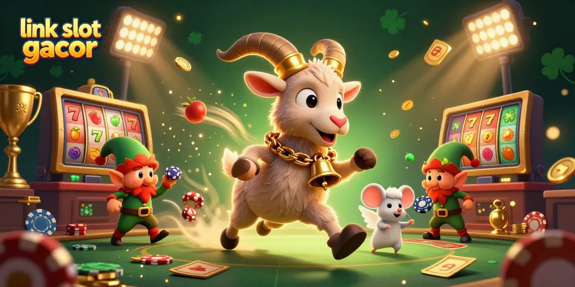 Enjoy thrilling gaming fun with link slot gacor in this vibrant casino-themed illustration.