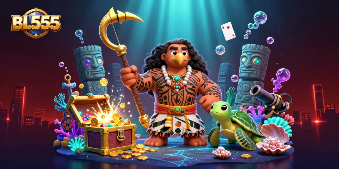 Experience the excitement of BL555 with vibrant treasure-filled underwater scenes and dynamic gaming elements.
