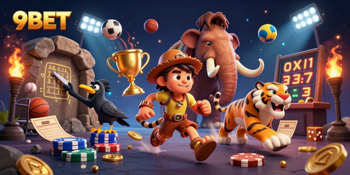 Experience thrilling gaming at 9BET with immersive prehistoric casino action featuring unique characters.