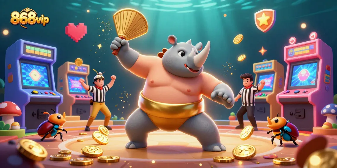 Experience thrilling gameplay at 868vip with the vibrant and exciting casino action illustrated.