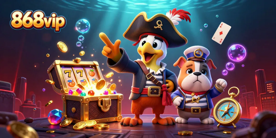 Experience 868vip's exciting pirate-themed adventure with vibrant visuals and gaming elements.